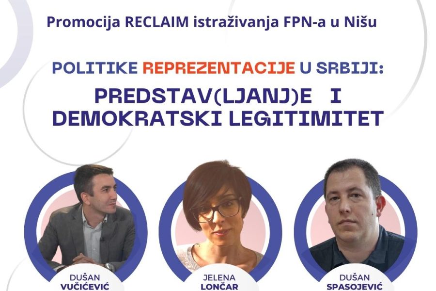 Promocija RECLAIM istraživanja FPN-a u Nišu